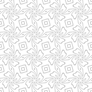 Basit geometrik şekiller ve ince çizgiler oluşan seamless modeli. Kartları, duvar kağıdı, doku, kumaş ambalaj, için uygundur. Vektör çizimler.