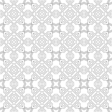 Basit geometrik şekiller ve ince çizgiler oluşan seamless modeli. Kartları, duvar kağıdı, doku, kumaş ambalaj, için uygundur. Vektör çizimler.