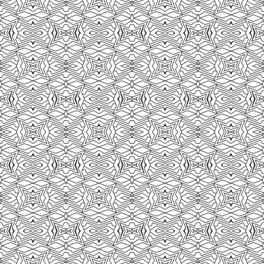 Tek renkli seamless modeli. Çizgili bir arka plan ile simetrik bir geometrik süs. Etnik ve üreme nedenleri. Fas veya Arap süsleme taş, kesintisiz dokular, kumaşlar için. Vektör çizimler.