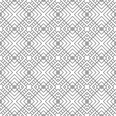 Kesintisiz geometrik desen. Basit geometrik şekiller üzerinden düzenli olarak yinelenen süsleme. Dijital kağıt, web tasarım, tekstil basın, arka plan. Vektör resim.    