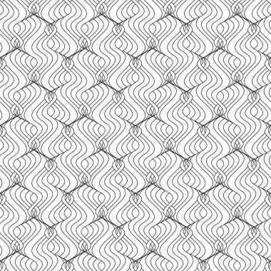 Kesintisiz geometrik desen. Gerdanlı modern moda için bir arka plan tasarımı, kart, poster, el ilanı, bir kapak. Vektör çizim.