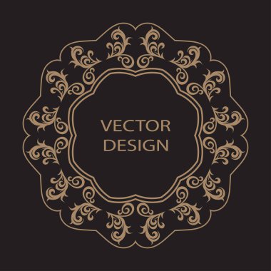 Dairesel klasik Arap desen. Vintage süsleme. Bir kutlama, bir logo için davet düğün. Vektör çizim.