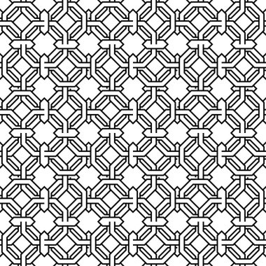 Kesintisiz geometrik desen. Basit modern moda için bir arka plan tasarımı, kart, poster, el ilanı, bir kapak. Vektör çizim.