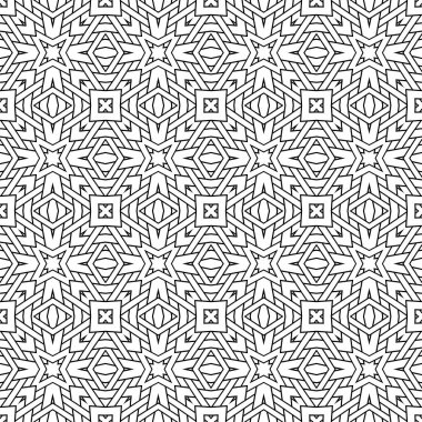 Geometrik şekiller yinelenen seamless modeli. Kapak, doku, ambalaj arka plan. Vektör çizim.