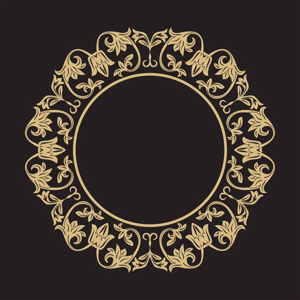 Circular baroque ornament. — Stock Vector