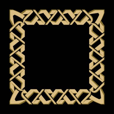 3D süsleme modern tarzı. Bir logo, afiş, düğün davetiyeleri, bir tebrik kartı için bir çerçeve. Vektör.