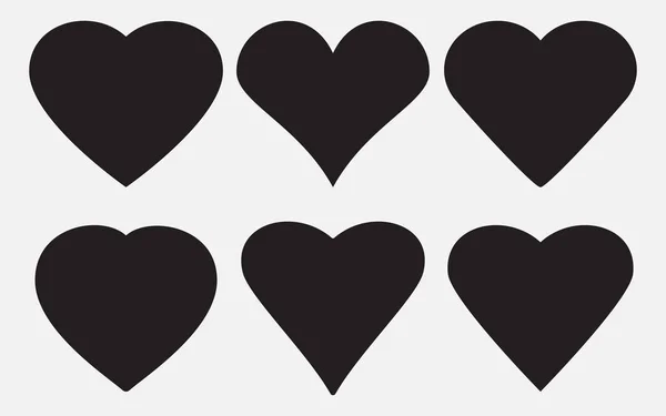 Heart Set Vector Icons — Stock Vector