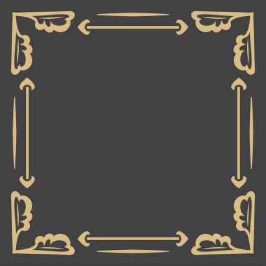 Altın dekoratif çerçeve.