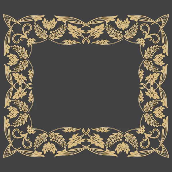 Gold dekorativer Rahmen. — Stockvektor