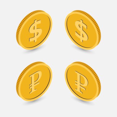 İzometrik paralar bir dizi.