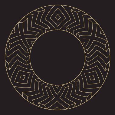 Geometrik lineer dekoratif çerçeve.