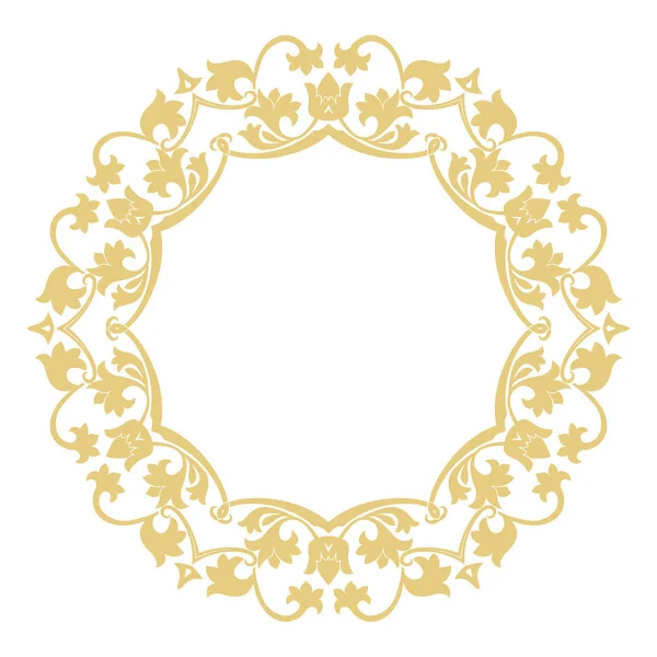 Round baroque ornament. — Stock Vector