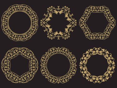 Altın dekoratif çerçeve.