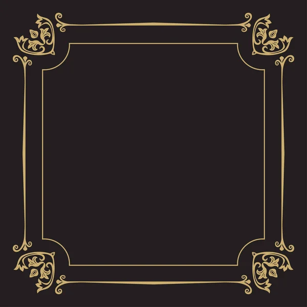 Gold dekorativer Rahmen. — Stockvektor