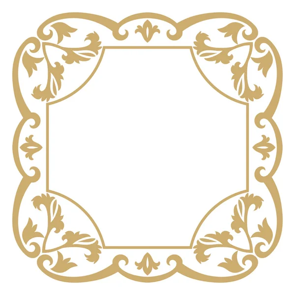 Marco decorativo oro . — Archivo Imágenes Vectoriales