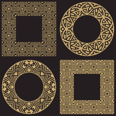 Altın dekoratif çerçeve.