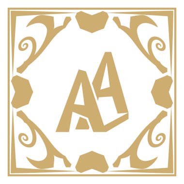 Çift harfli A harfi ile monogram.