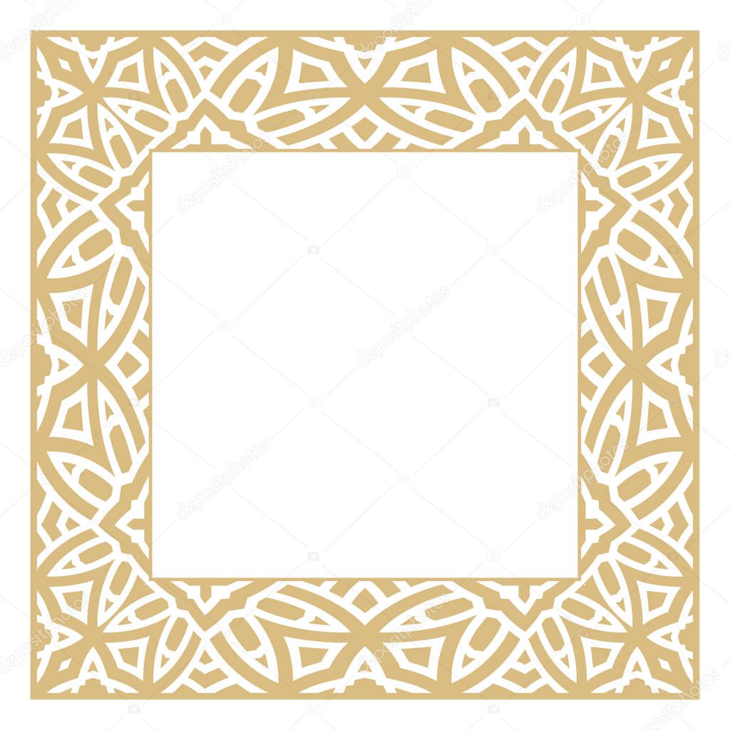 Geometrical rectangular vector ornament.