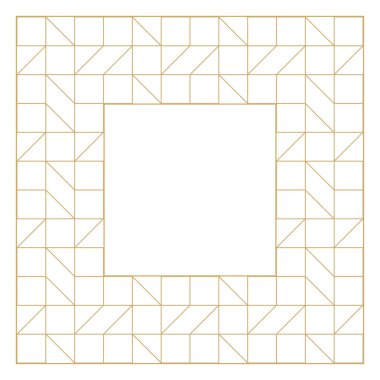 Geometrik lineer dekoratif çerçeve.