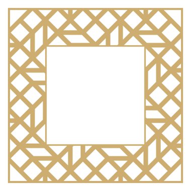 Geometrik lineer dekoratif çerçeve.