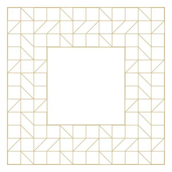 Marco decorativo geométrico lineal . — Vector de stock