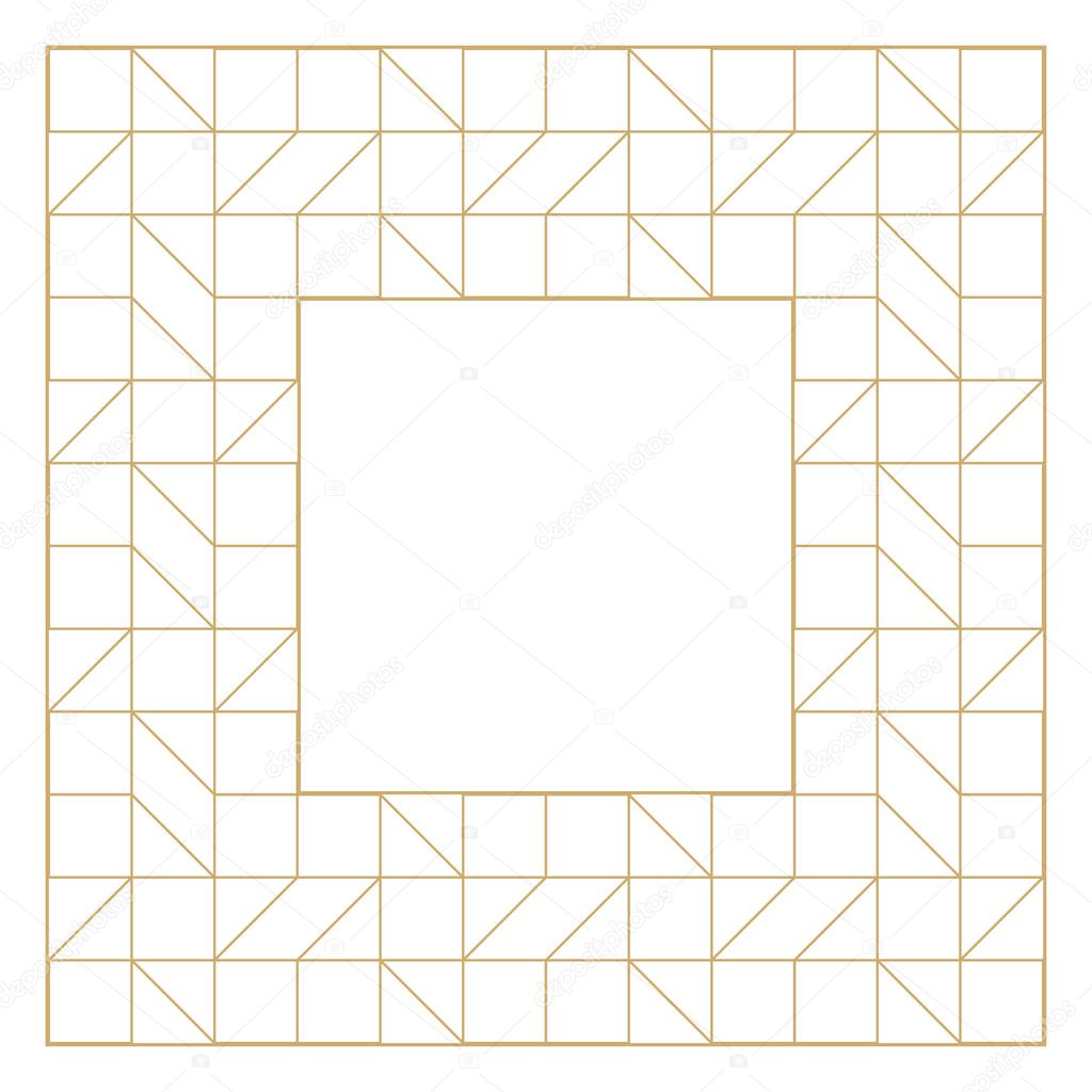 Geometrical linear decorative frame.