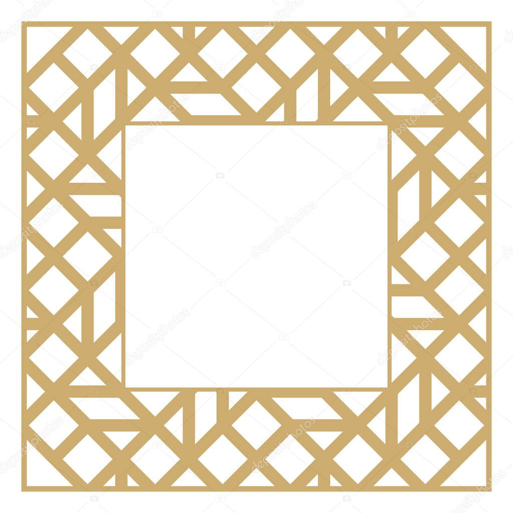 Geometrical linear decorative frame.