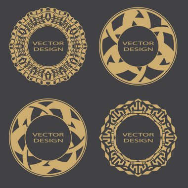 Dairesel Barok vektör süsleme.