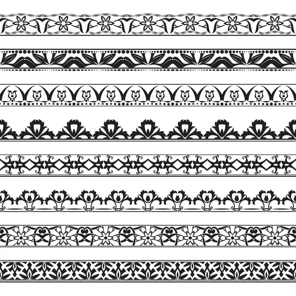 Doğu tarzında monokrom vektör kümesi.