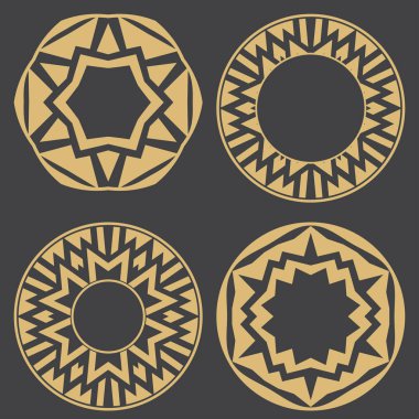 Geometrik dairesel çerçeve kümesi.