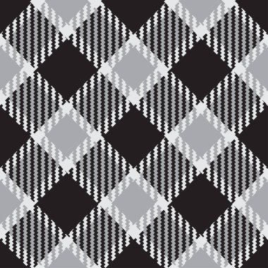 Klasik siyah gri desenli tartan. Kusursuz soyut doku. Geometrik renkli duvar kağıdı. İskoç kafesi. Kumaşlar, gömlekler ve tekstil üzerine vektör grafikleri.
