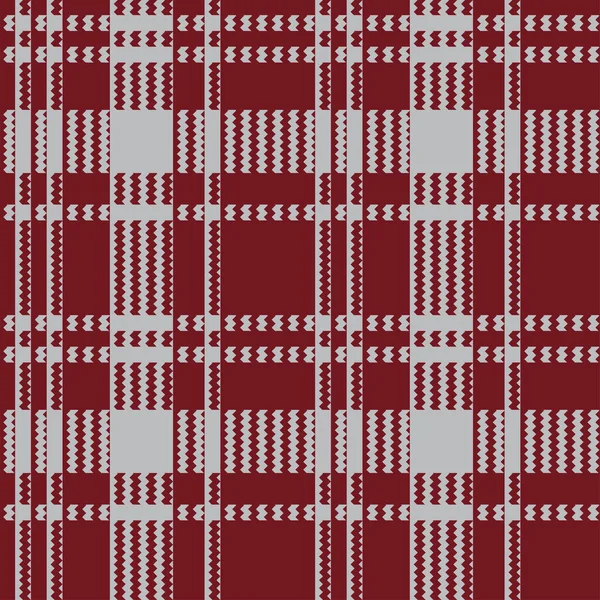 经典的红色灰色格子花纹防水布 无缝儿的抽象质感 几何彩色墙纸 苏格兰笼织物 衬衫和纺织品上的矢量图形印刷 — 图库矢量图片