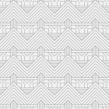Kusursuz geometrik vektör deseni. Tekrarlayan geometrik şekilli soyut tek renkli arkaplan. İnce çizgili modern doku. Bir kafesin grafiksel tasarımı. Kartların kapağı için, duvar kağıdı..