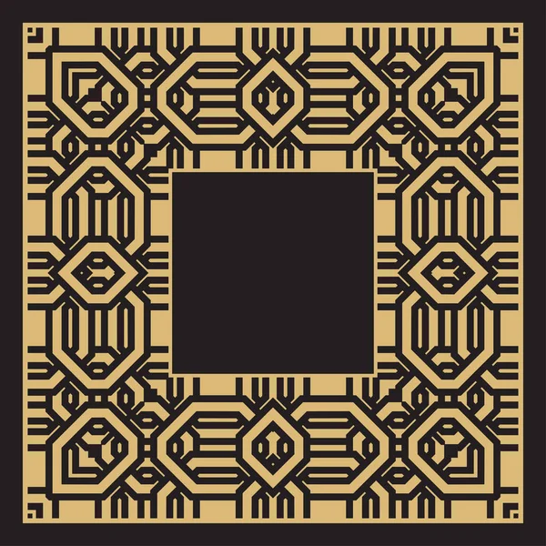 Dekoratif Dairesel Süs Geometrik Dikdörtgen Şekilli Çerçeveler Lüks Malların Logoların — Stok Vektör