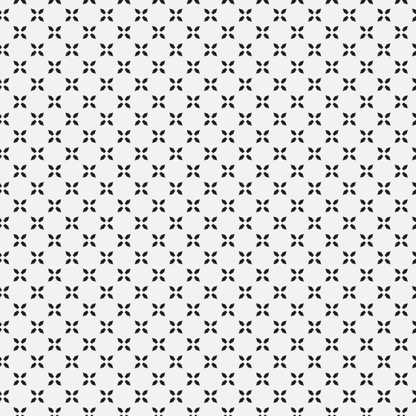 Seamless geometrical monochrome pattern. Abstract minimal texture. Simple modern wallpaper for design postcard, poster, flyer, cover. Vector graphics.