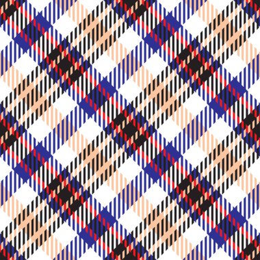 Klasik kareli tartan deseni. Kusursuz soyut doku. Geleneksel renkli çizgili duvar kağıdı. İskoç kafesi. Kumaşlar, gömlekler, perdeler ve tekstil üzerine vektör grafikleri.