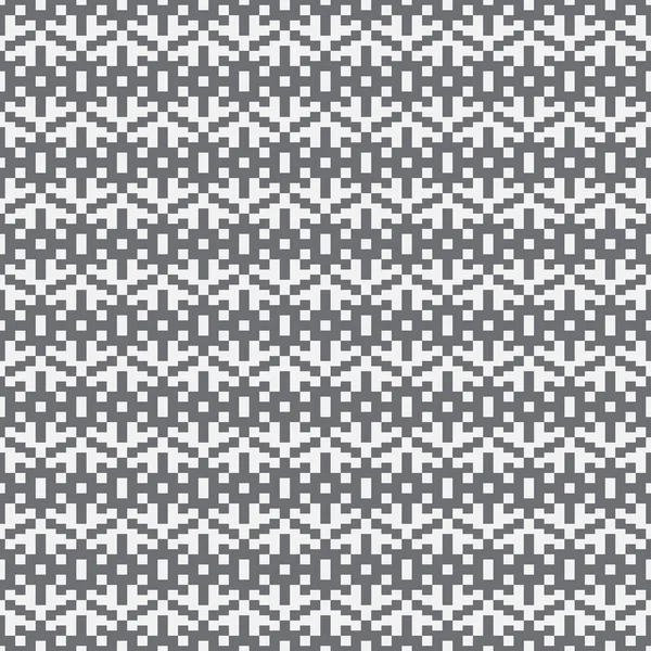 Monochrome Geometric Wallpaper Seamless Pattern Pixel Scandinavian Style Abstract Quadrangles — Stock Vector