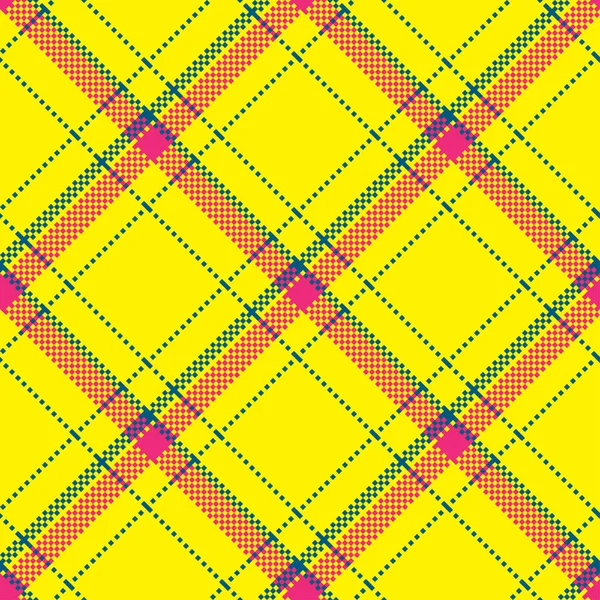 Checkered Classical Pattern Tartan Pixel Abstract Seamless Texture Traditional Color — Stock Vector