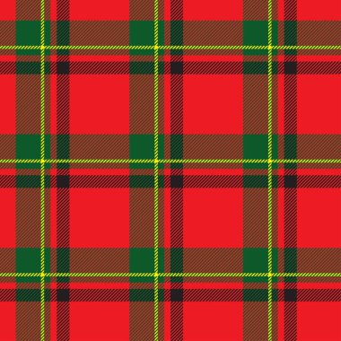 Damalı klasik desenli tartan. Soyut, pürüzsüz bir arkaplan. İskoç kafesi. Geleneksel renkli çizgili duvar kağıdı. Kumaşlar, gömlekler ve tekstil üzerine vektör grafikleri.