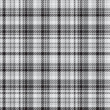 Siyah ve beyaz ekose desenli. Soyut, çizgili, çizgili duvar kağıdı. Tek renkli modern kafes dokusu. Kumaşlar, gömlekler, tekstil ve perdeler üzerindeki baskı vektör grafikleri.