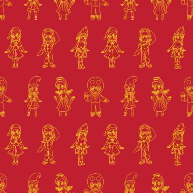 Düzenlenebilir arkaplanı olan kusursuz noel deseni tasarımı