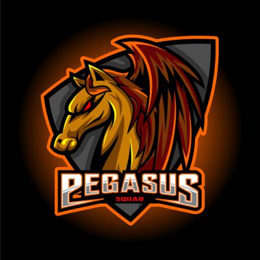 Pegasus esport maskot logosu tasarımı