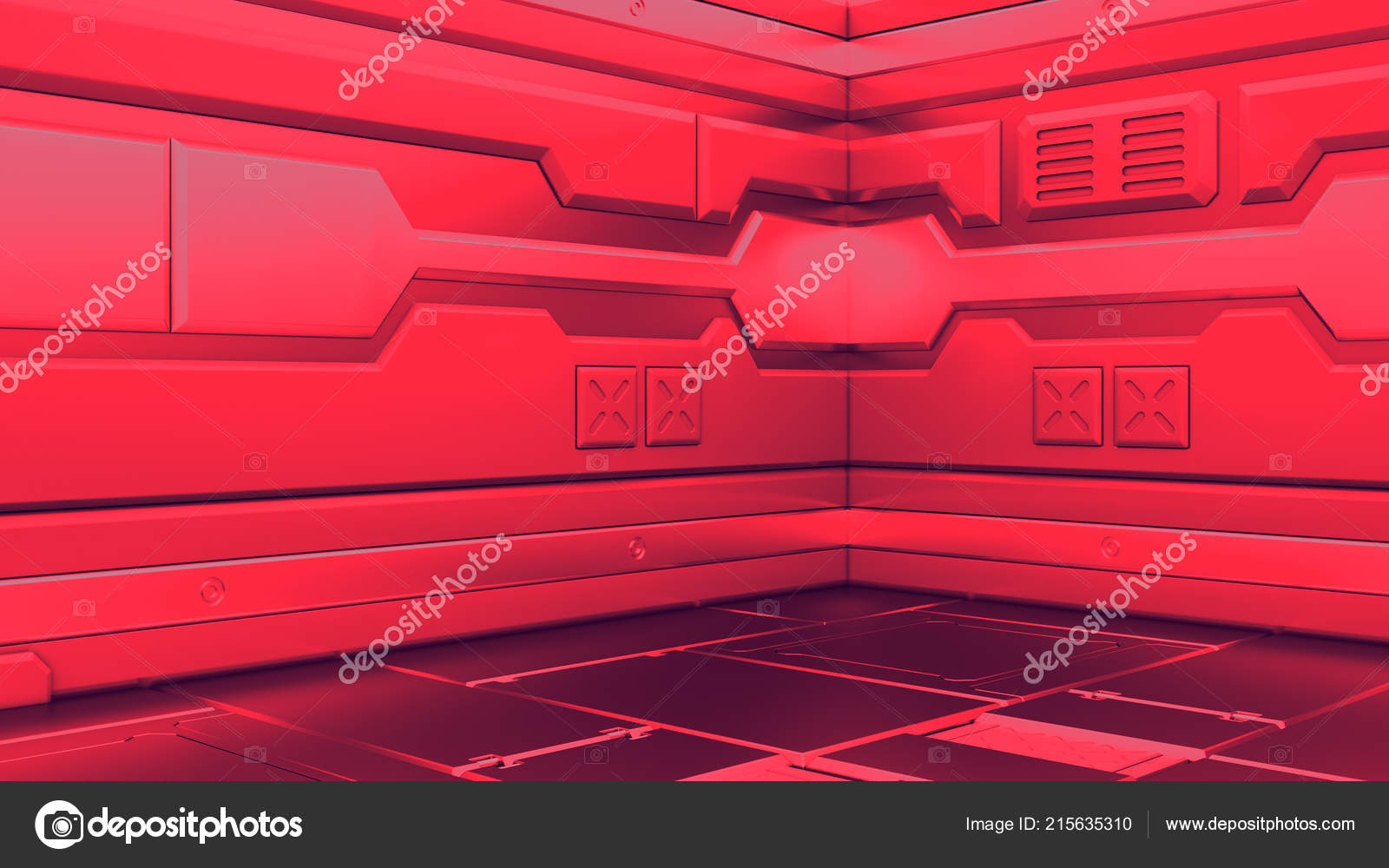 Science Background Fiction Interior Rendering Sci Spaceship