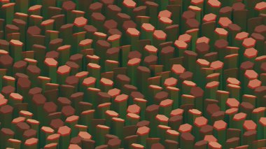 Altıgen yanarak bahislerin doğru arka plan. Geometrik desen. 3D render