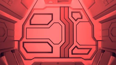 gerçekçi Sci-Fi Uzay kapısı 3D render