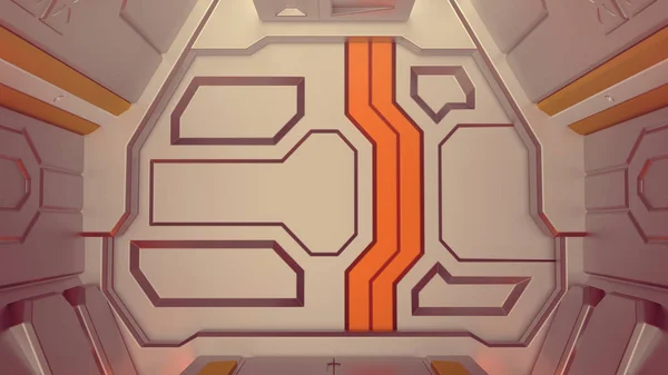 3D rendering of realistic sci-fi spaceship door — Stock Photo, Image