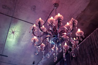 zarif siyah beyaz kristal avize