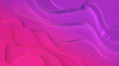 Zarif mor ve pembe neon renk. Rahatlama. Soyut topografik arka plan. Güzel sıvı tasarımı. kaotik şeritler beyaz akış oluşturur. 3d illüstrasyon