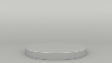 silindirik podyum gri sahne minimal 3d render modern minimalist mock up, boş şablon, boş vitrin
