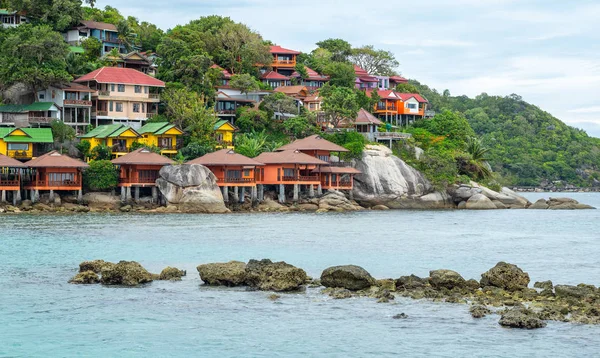 Γραμμή Resort Στο Νησί Koh Phangan Χάαντ Ριν Bay Περιοχή — Φωτογραφία Αρχείου